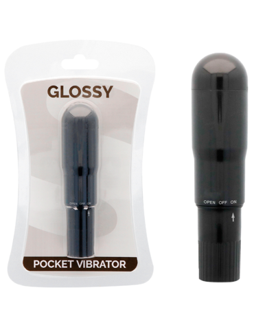vibromasseur noir brillant de poche