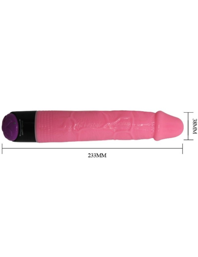 vibromasseur rose réaliste sexe coloré 23 cm_8