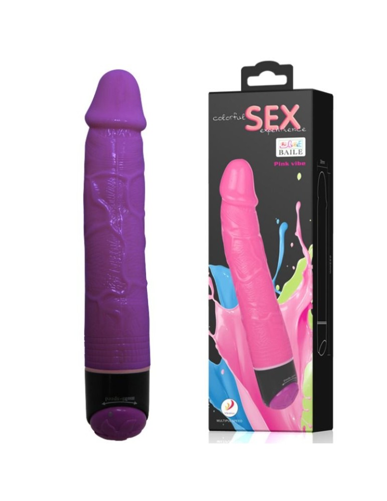 vibromasseur lilas réaliste sexe coloré 23 cm_2