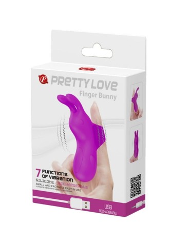 pretty love smart - doigt vibrant rechargeable avec lapin_7