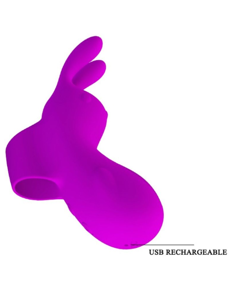 pretty love smart - doigt vibrant rechargeable avec lapin_8
