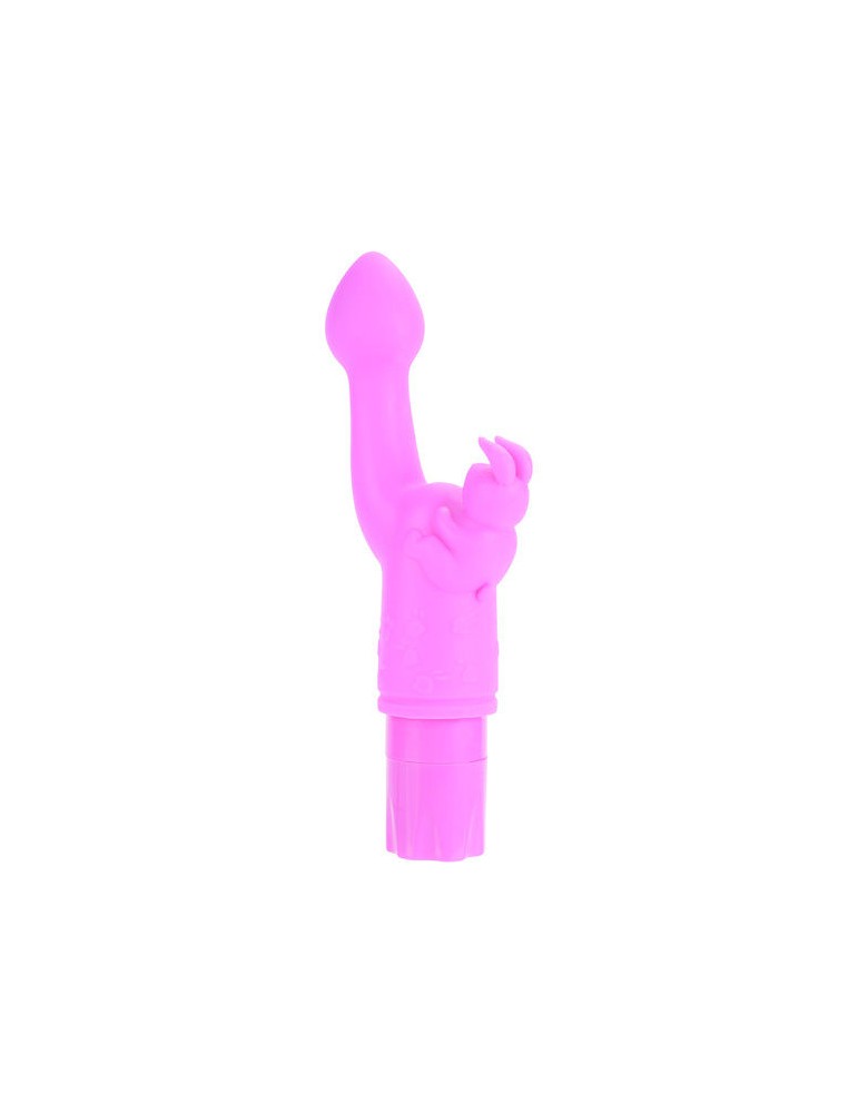 kiss silicone lapin vibrant baiser rose