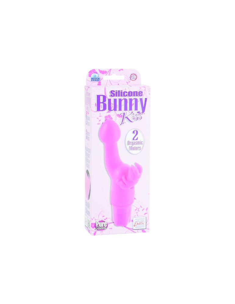 kiss silicone lapin vibrant baiser rose_2