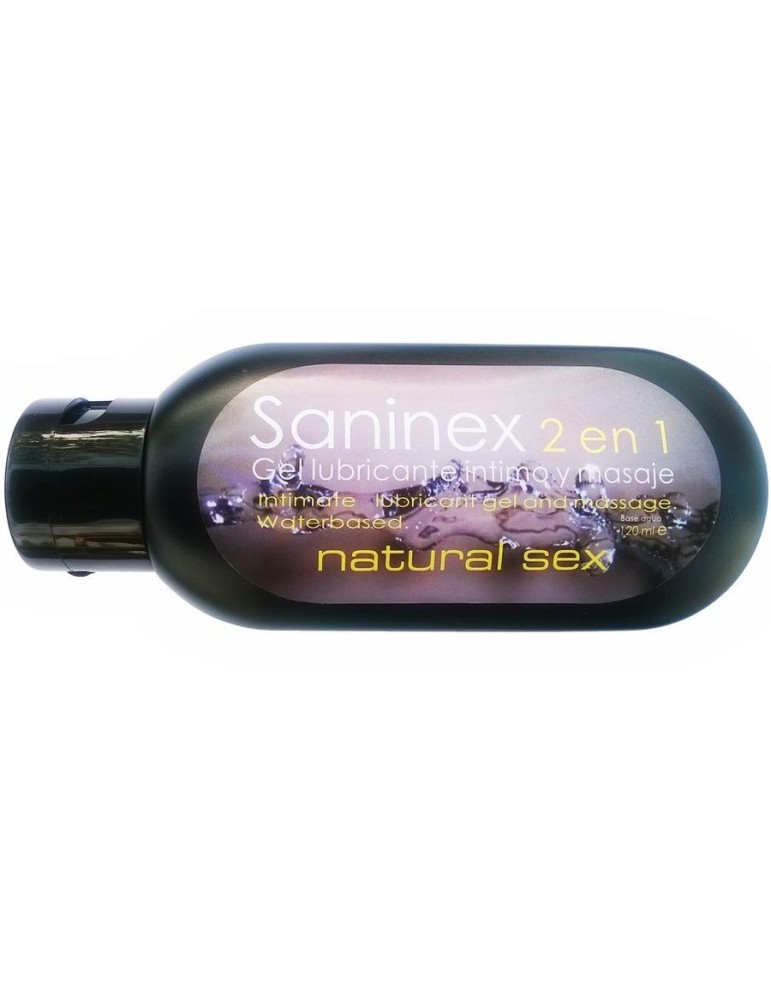saninex 2 en 1 lubrifiant intime et massage sexuel naturel 120ml