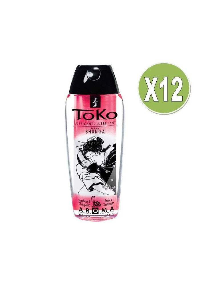 shunga toko parfum lubrifiant fraises au champagne (x 12 unités)