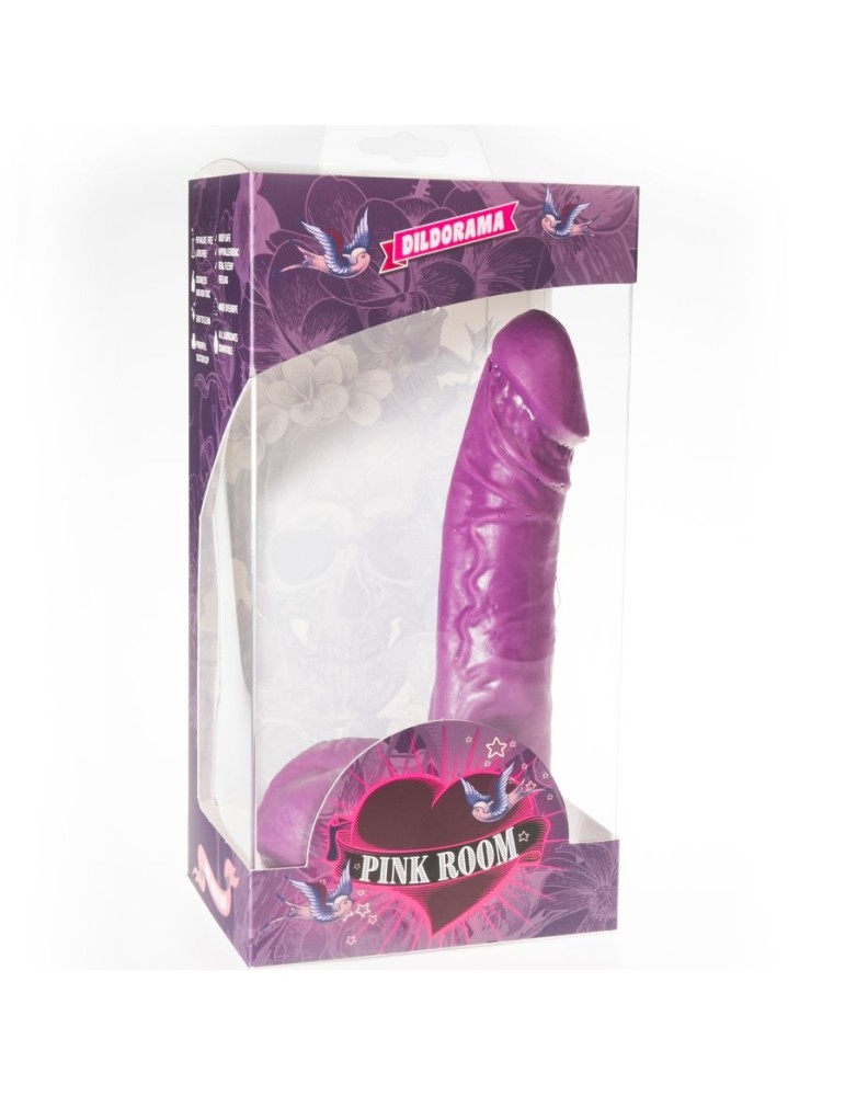 gode réaliste pink room eban lilas 19 cm_2