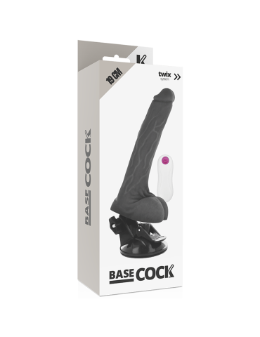 télécommande vibromasseur réaliste à base de coq noir 19 cm_5