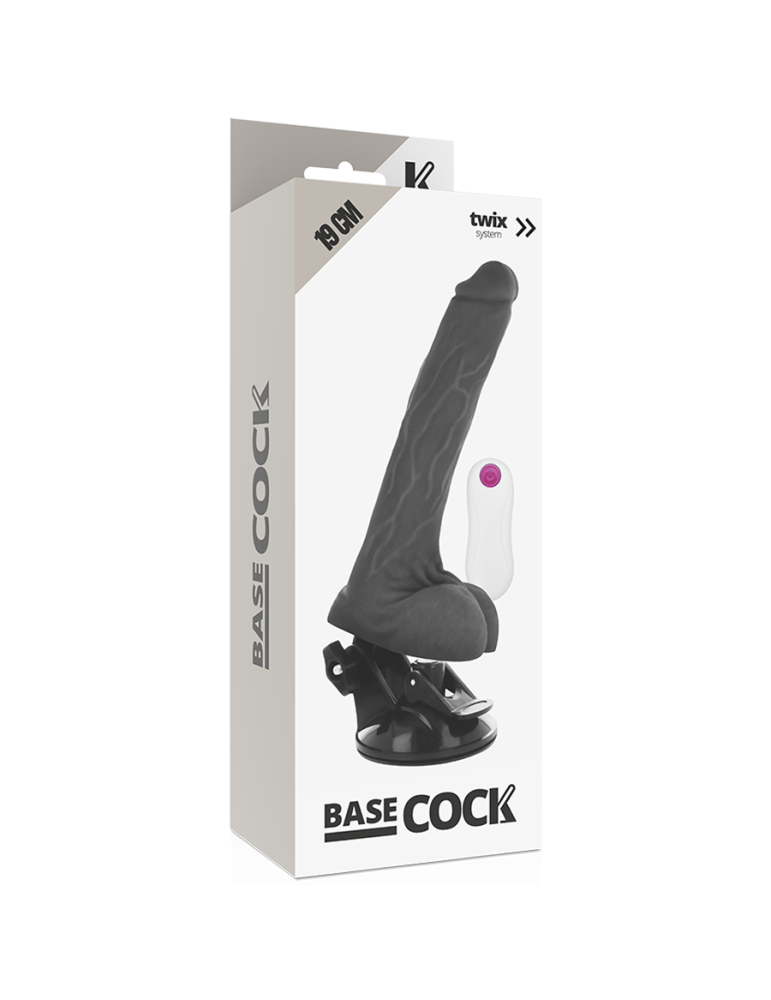 télécommande vibromasseur réaliste à base de coq noir 19 cm_5