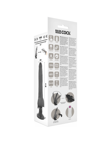 télécommande vibromasseur réaliste à base de coq noir 19 cm_6