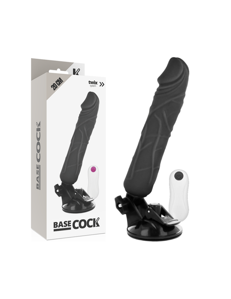 à base de coq réaliste vibromasseur télécommande noir 20cm