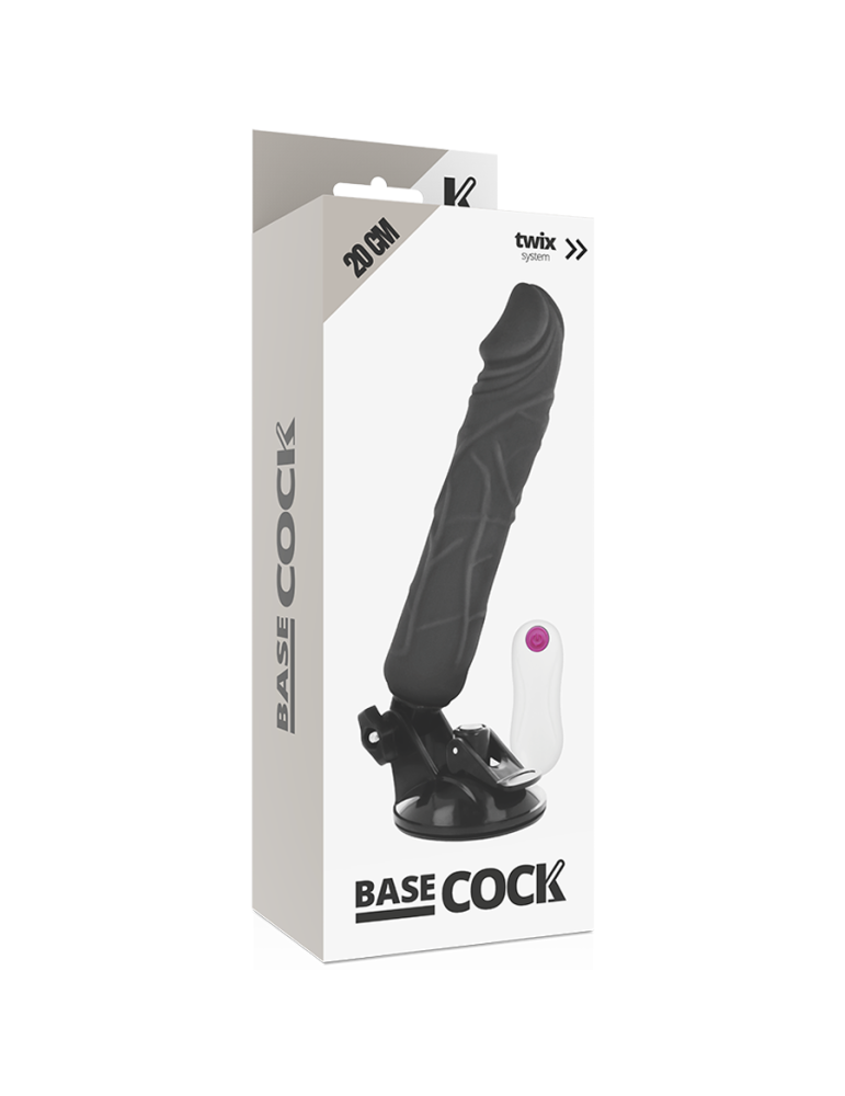 à base de coq réaliste vibromasseur télécommande noir 20cm_5