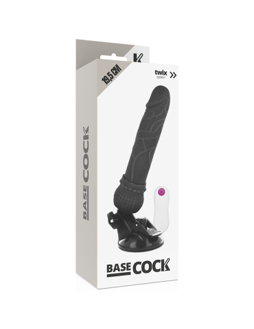télécommande réaliste vibromasseur à base de coq noir 19,5 cm_5