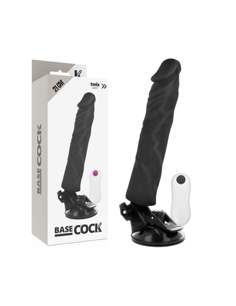 à base de coq réaliste vibromasseur télécommande noir 21cm