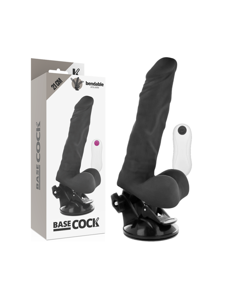 télécommande articulée à base de vibromasseur noir 21cm