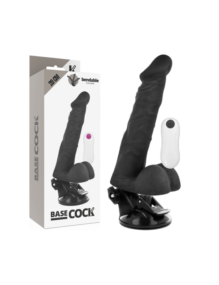 télécommande articulée à base de vibromasseur noir 20cm