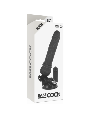 télécommande réaliste vibromasseur à base de coq noir 19,5cm_5
