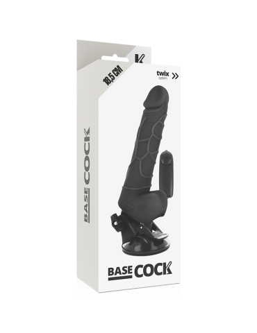 à base de coq réaliste vibromasseur télécommande noir 18,5 cm_5