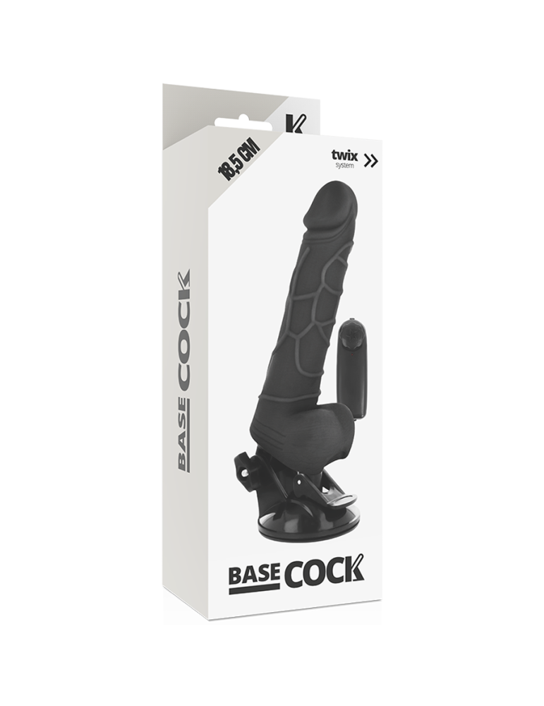 à base de coq réaliste vibromasseur télécommande noir 18,5 cm_5
