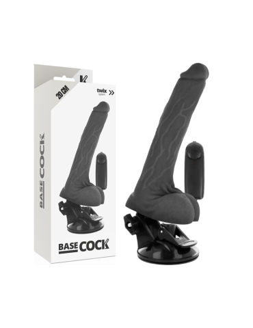 à base de coq réaliste vibromasseur télécommande noir 20cm