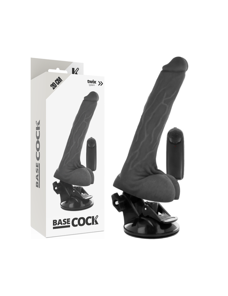 à base de coq réaliste vibromasseur télécommande noir 20cm