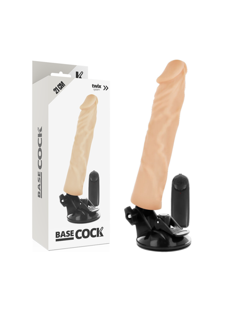 vibromasseur télécommandé naturel réaliste basecock 21cm