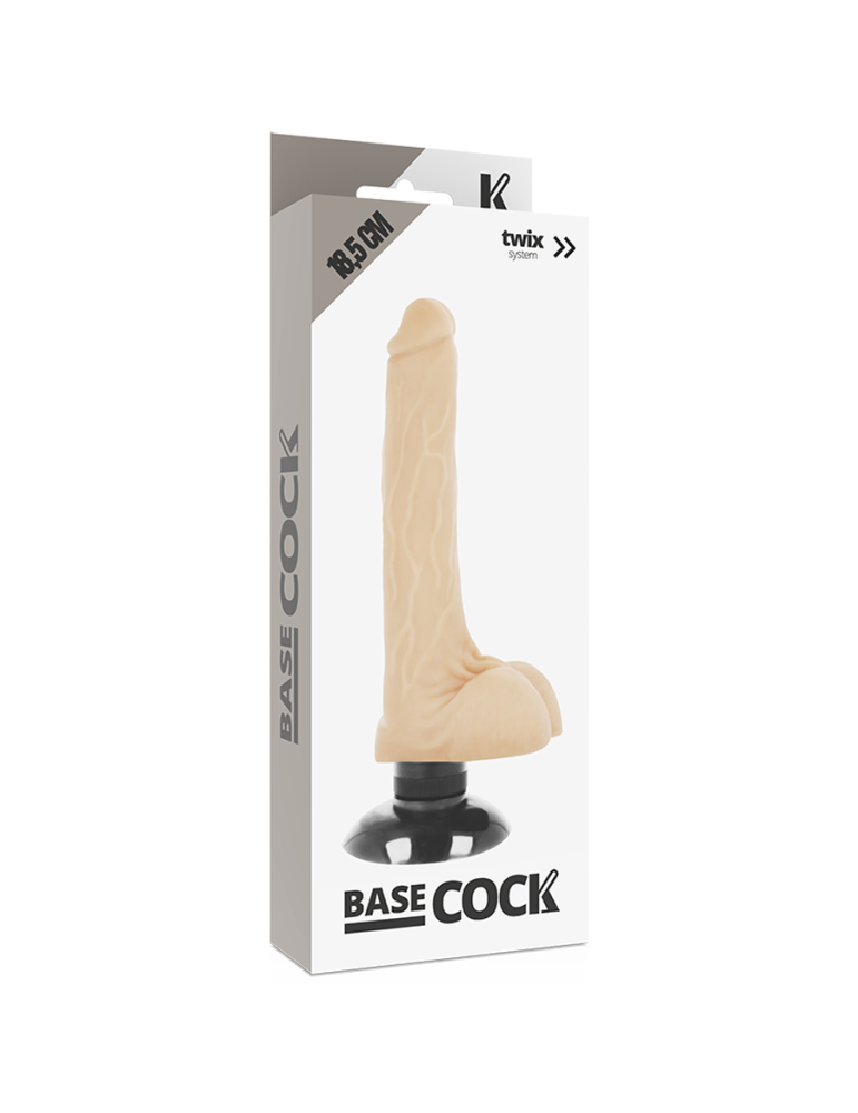 vibromasseur réaliste à base de bite 2-1 naturel 18,5 cm_4
