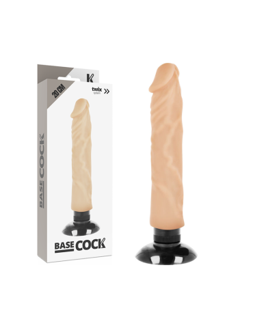à base de coq réaliste vibromasseur 2-1 naturel 20cm