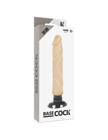 à base de coq réaliste vibromasseur 2-1 naturel 20cm_4