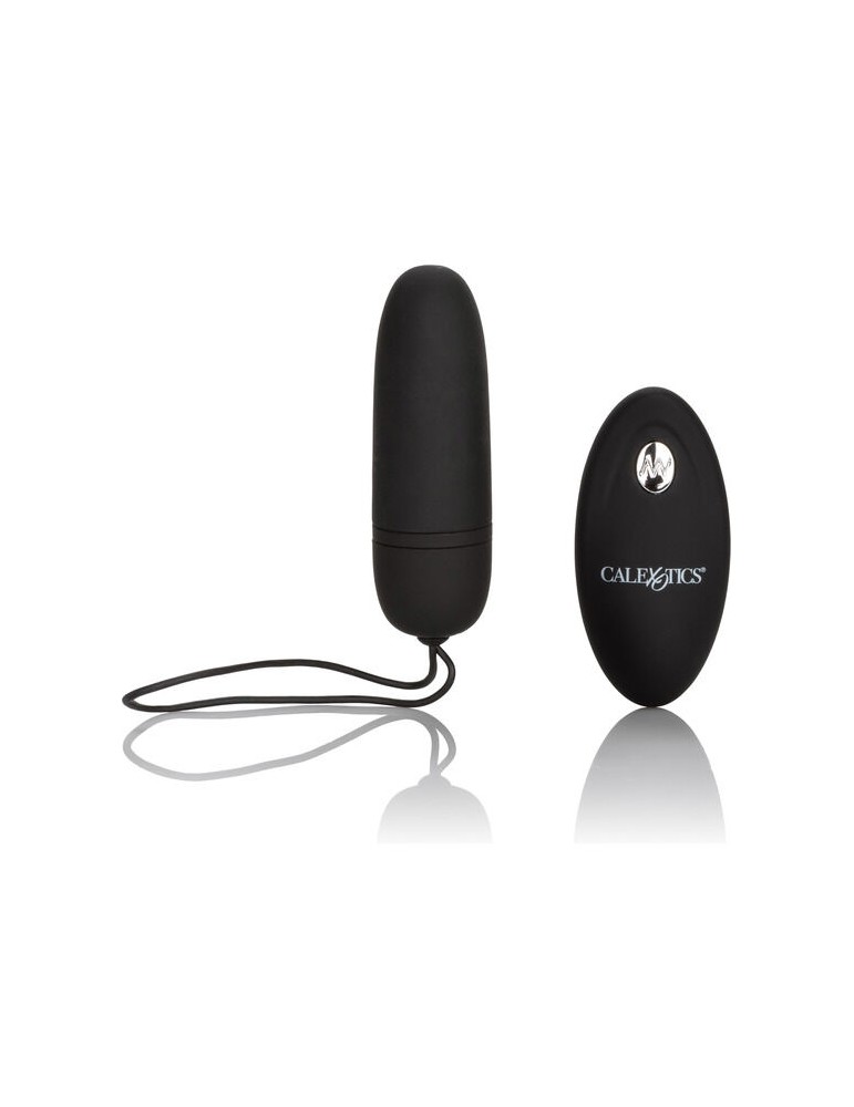 oeuf vibrant en silicone calex avec contrôle noir