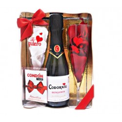 kit érotique champagne je t'aime (boucle de préservatif)