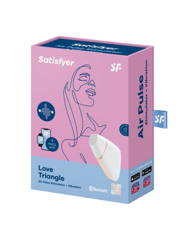 satisfyer connect stimulateur clitoris love triangle blanc / or_7