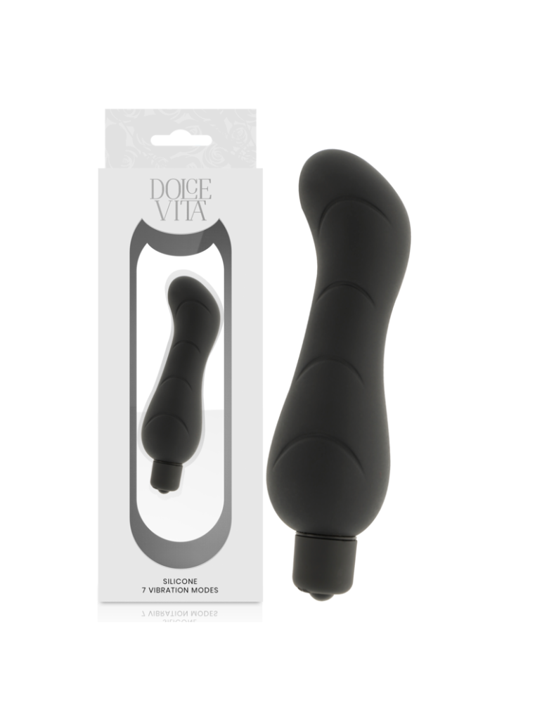 vibromasseur en silicone noir dolce vita point-g