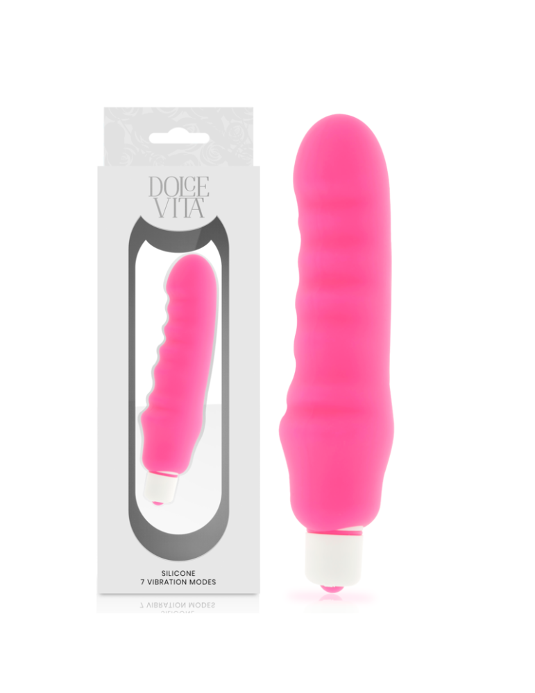 vibromasseur en silicone rose dolce vita genius
