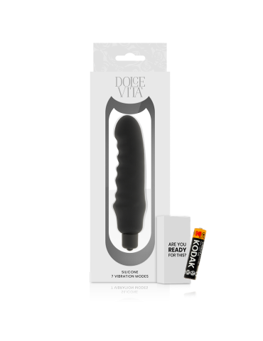 vibromasseur en silicone noir dolce vita genius_5