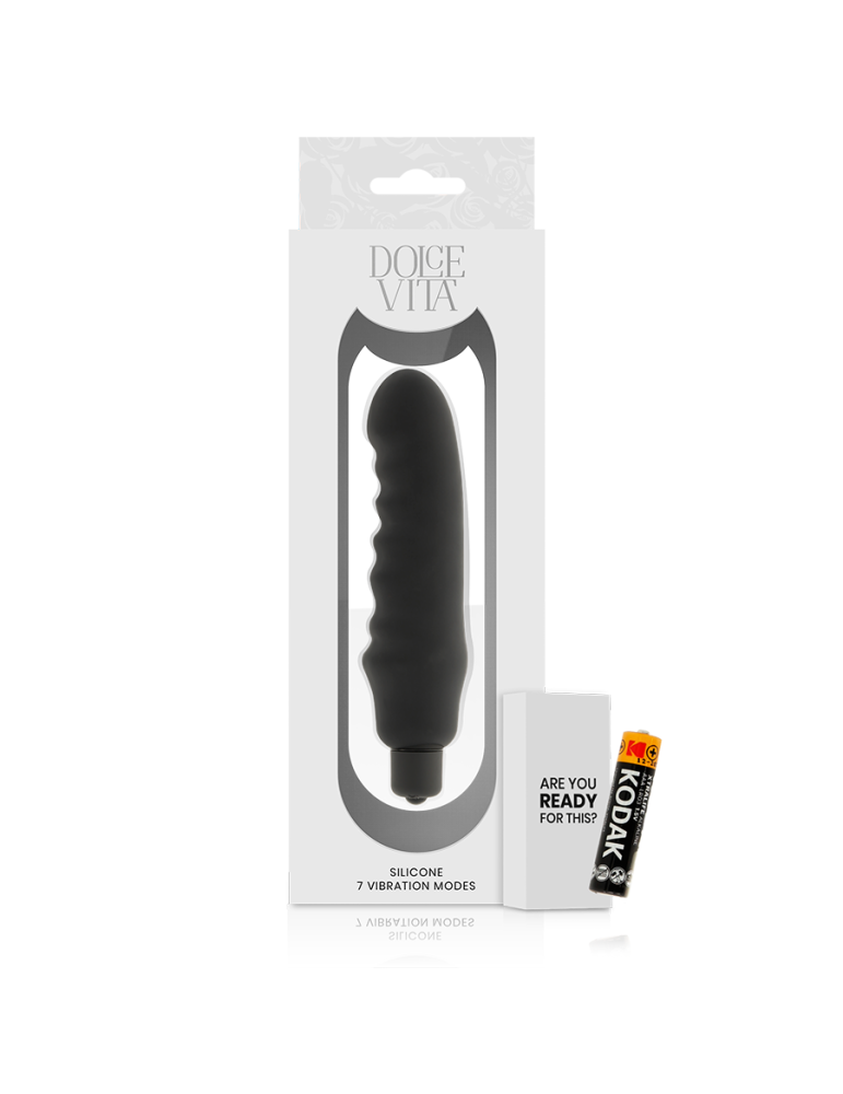 vibromasseur en silicone noir dolce vita genius_5