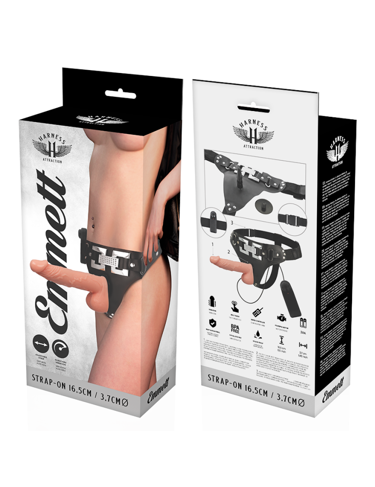 harnais attraction harnais emmett vibromasseur réaliste 16,5 x 3,7 cm_8