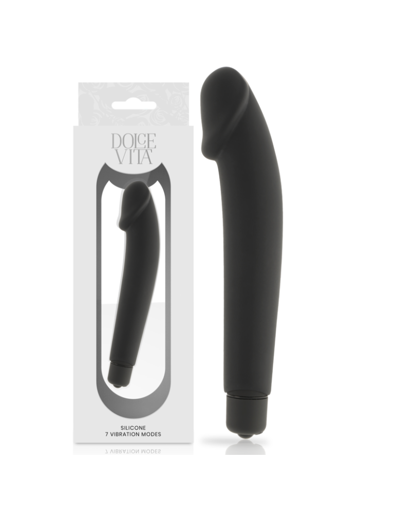 vibromasseur réaliste en silicone noir dolce vita