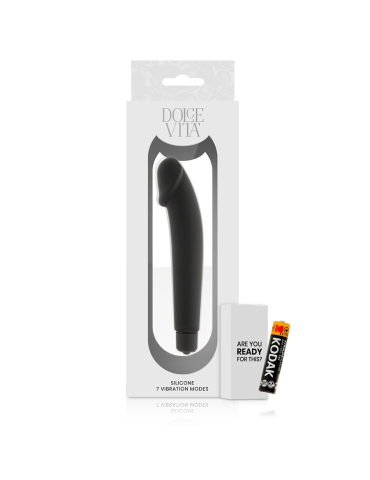 vibromasseur réaliste en silicone noir dolce vita_5