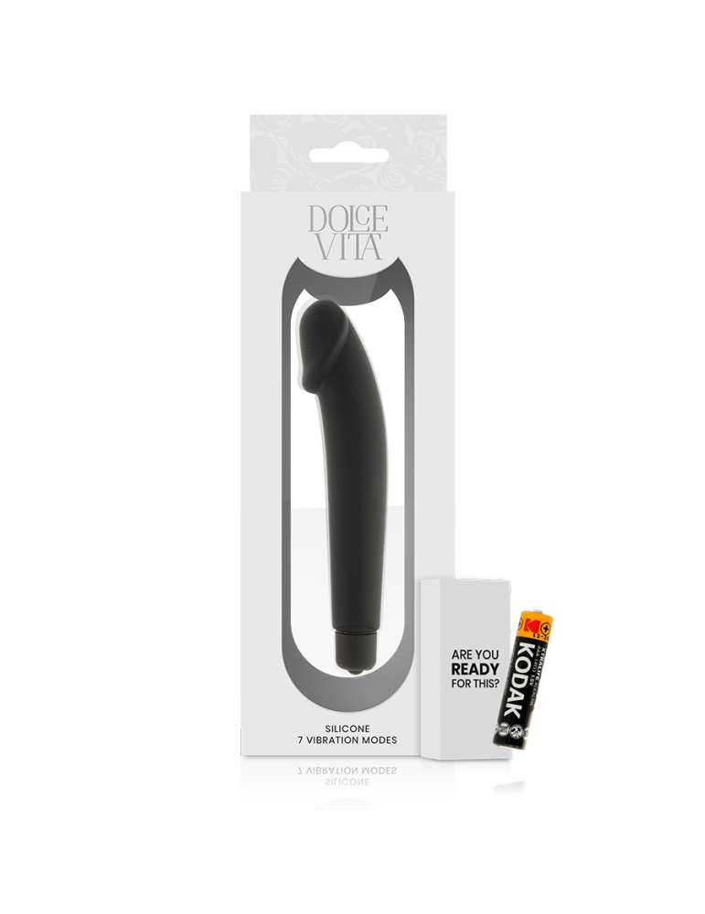vibromasseur réaliste en silicone noir dolce vita_5