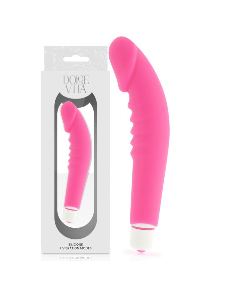vibromasseur en silicone rose de plaisir réaliste dolce vita