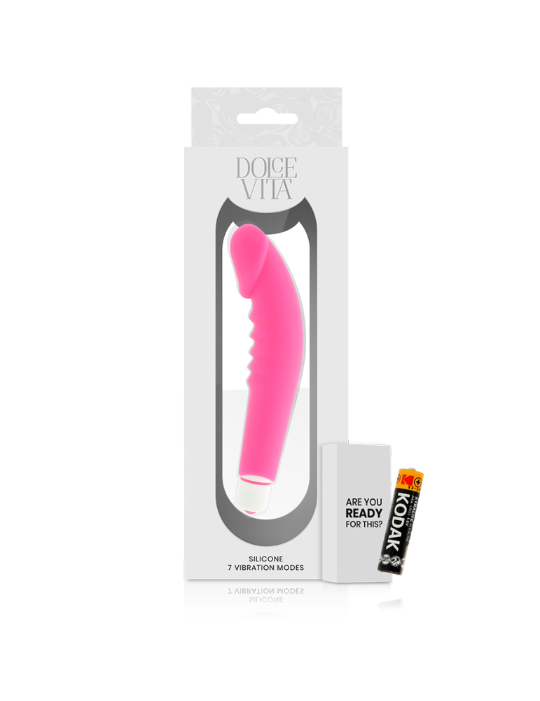 vibromasseur en silicone rose de plaisir réaliste dolce vita_5