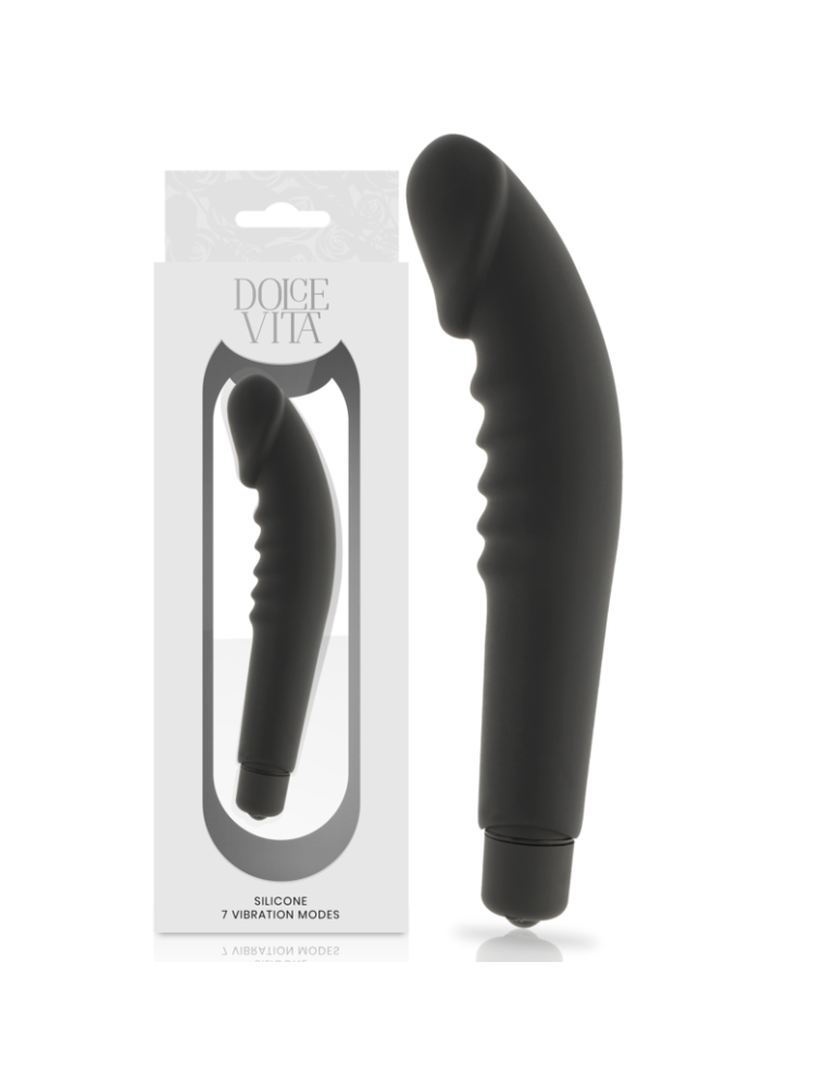 dolce vita vibromasseur plaisir réaliste silicone noir