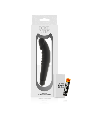 dolce vita vibromasseur plaisir réaliste silicone noir_5