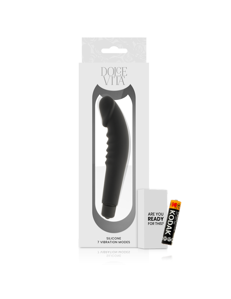 dolce vita vibromasseur plaisir réaliste silicone noir_5