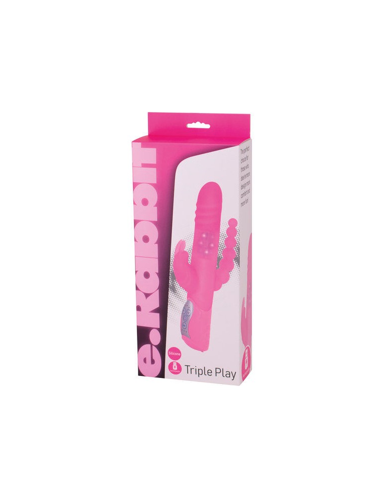 sevencreations e rabbit triple play - vibromasseur triple stimulation rose_2