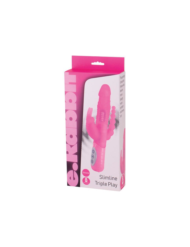 sevencreations e rabbit slimine triple play - vibromasseur triple stimulation rose_2