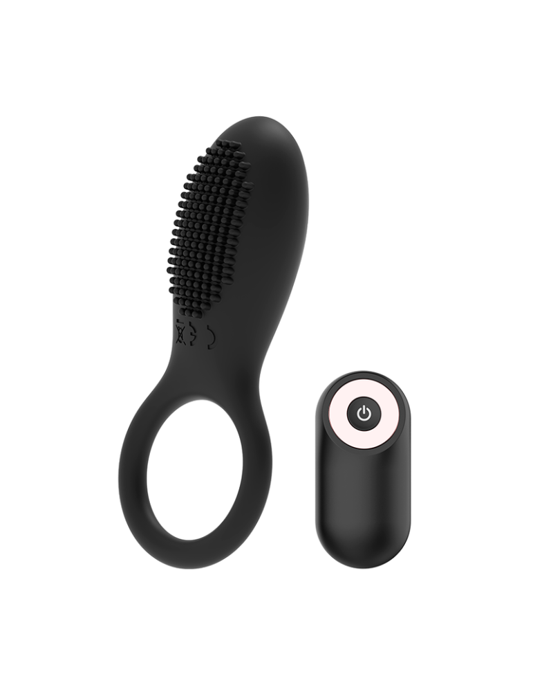 anneau vibrant télécommande rechargeable coquette noir / or_7