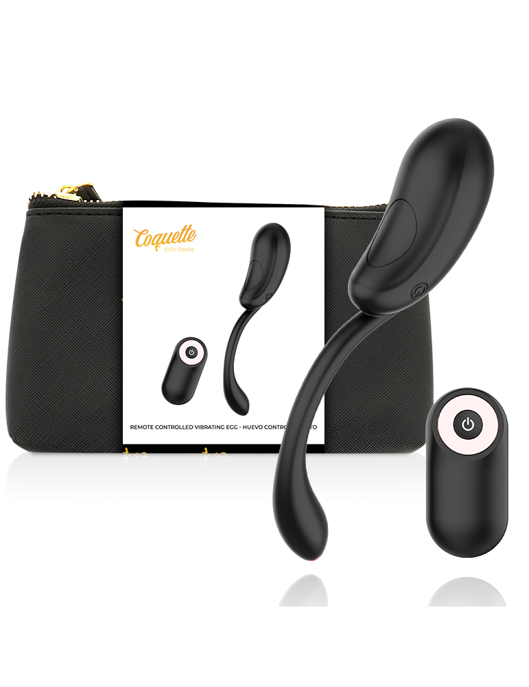 télécommande rechargeable oeuf coquette noir / or