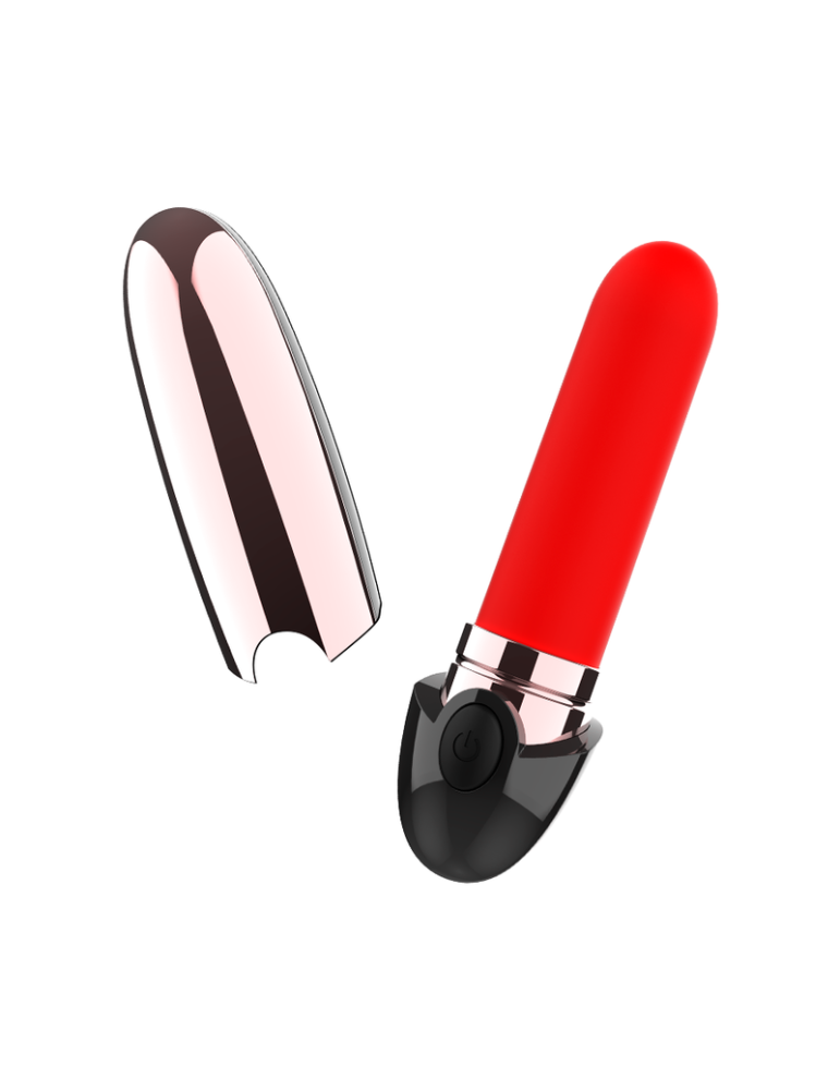 rouge à lèvres vibrant rechargeable coquette luxe noir / or_6