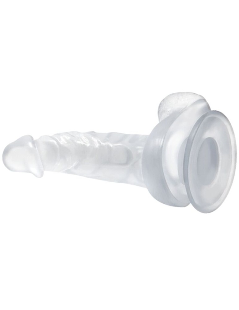 gobaile réaliste avec ventouse et testicules 16,7 cm transparent_2